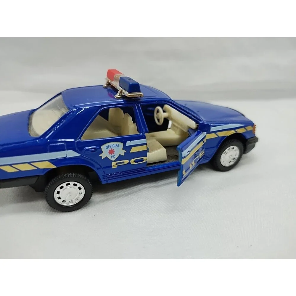 Vintage Blue State Police Official PD Diecast Car 4.5